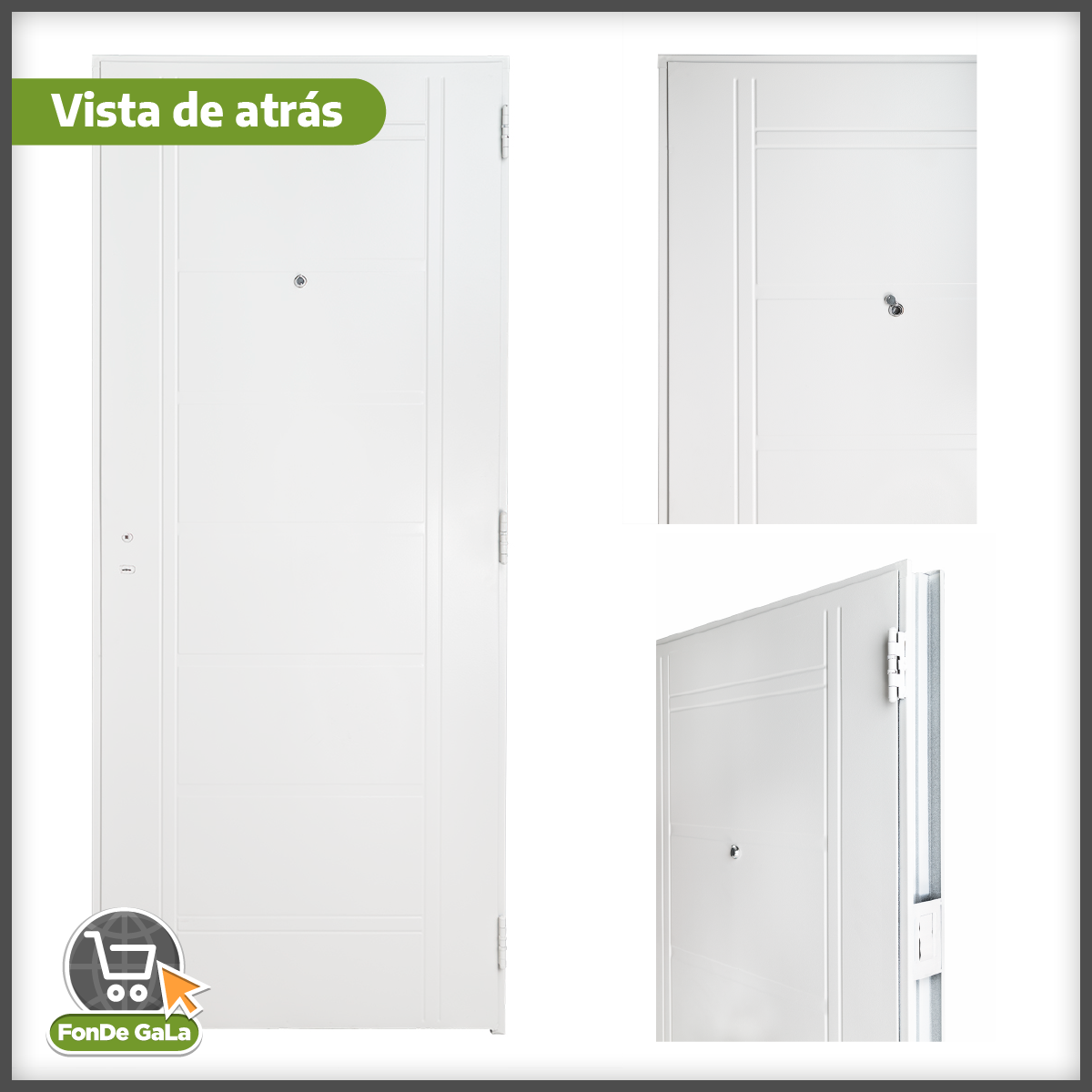 Puerta Doble Chapa Inyectada Barral Rectangular 75Cm A - Imagen 2