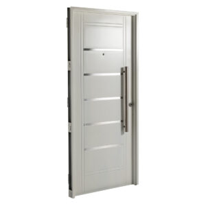 Puerta De Chapa Inyectada Doble 80x2 Apliques Y Barral 75cm B