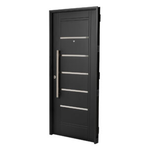 Puerta De Chapa Inyectada Doble 80x2 Apliques Y Barral 75cm C
