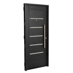 Puerta Chapa Inyectada Doble 80x2 Apliques Y Barral 75cm D
