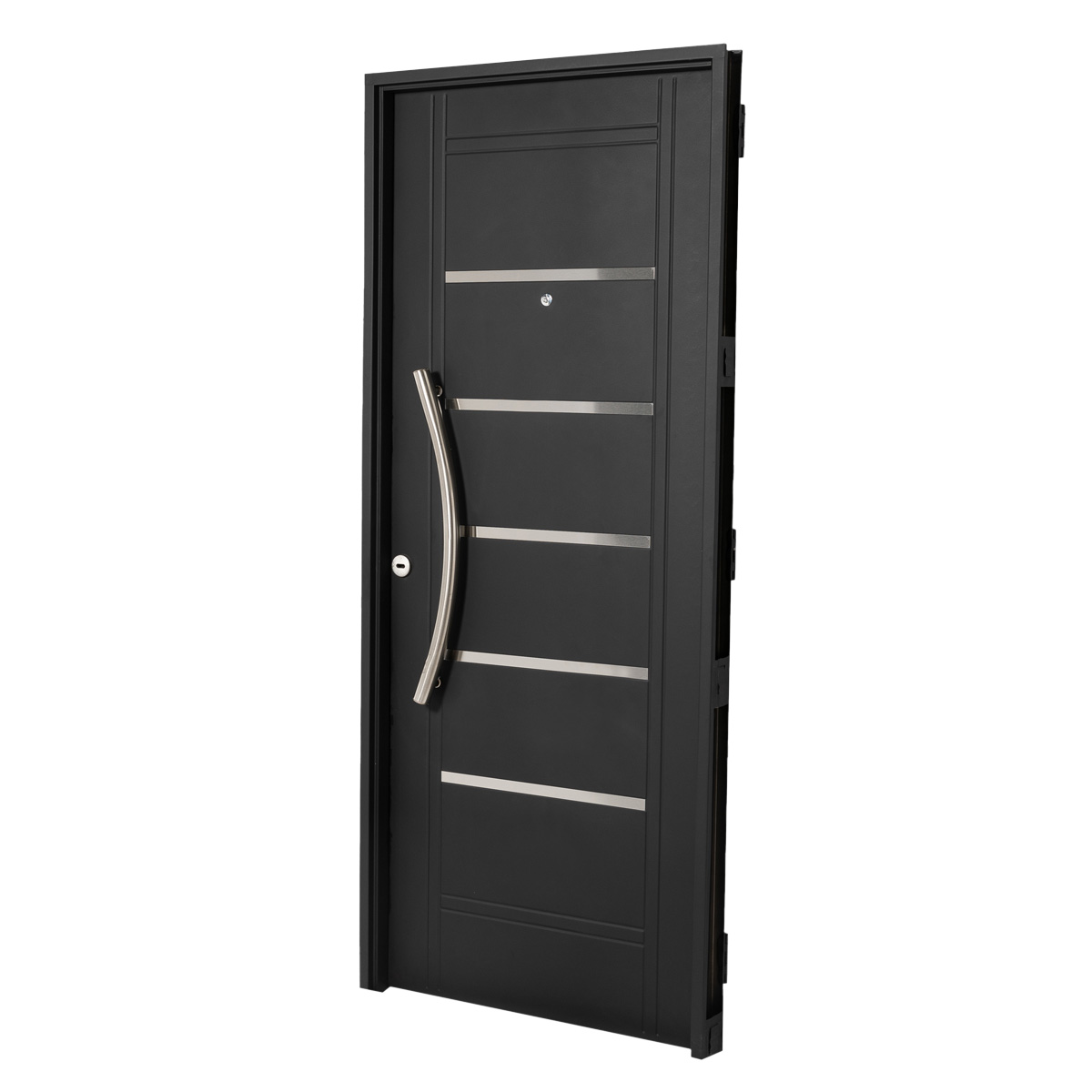 Puerta Inyectada Doble Chapa 80x2 Barral Aluminio Curvo 75cm C