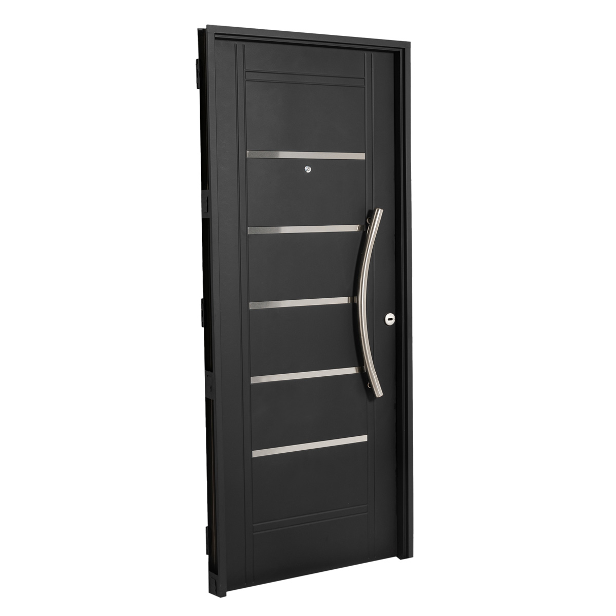 Puerta Inyectada Doble Chapa 80x2 Barral Aluminio Curvo 75cm D