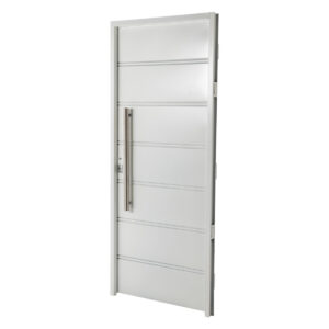 Puerta De Chapa Simple 80x200 Barral Recto 75Cm Acero Inox