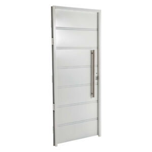 Puerta De Chapa Simple 80x200 Barral Recto 75Cm Acero Inox