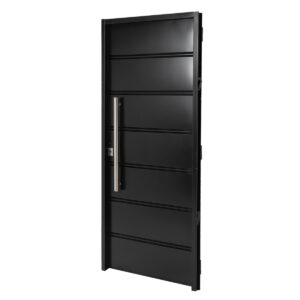 Puerta De Chapa Simple 80x200 Barral Recto 75Cm Acero Inox