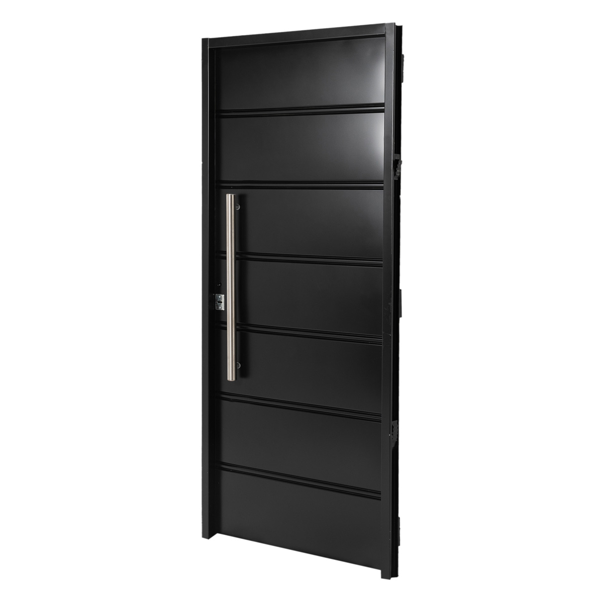 Puerta De Chapa Simple 80x200 Barral Recto 75Cm Acero Inox