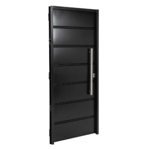 Puerta De Chapa Simple 80x200 Barral Recto 75Cm Acero Inox