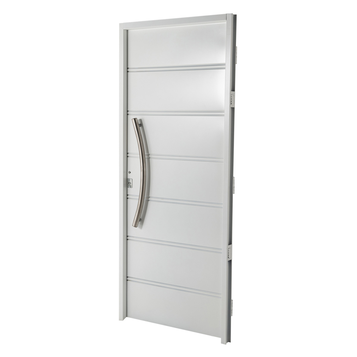 Puerta De Chapa Simple 80x200 Barral Curvo 75 Cm Acero Inoxidable