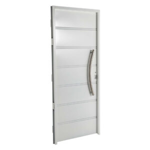 Puerta De Chapa Simple 80x200 Barral Curvo 75 Cm Acero Inoxidable