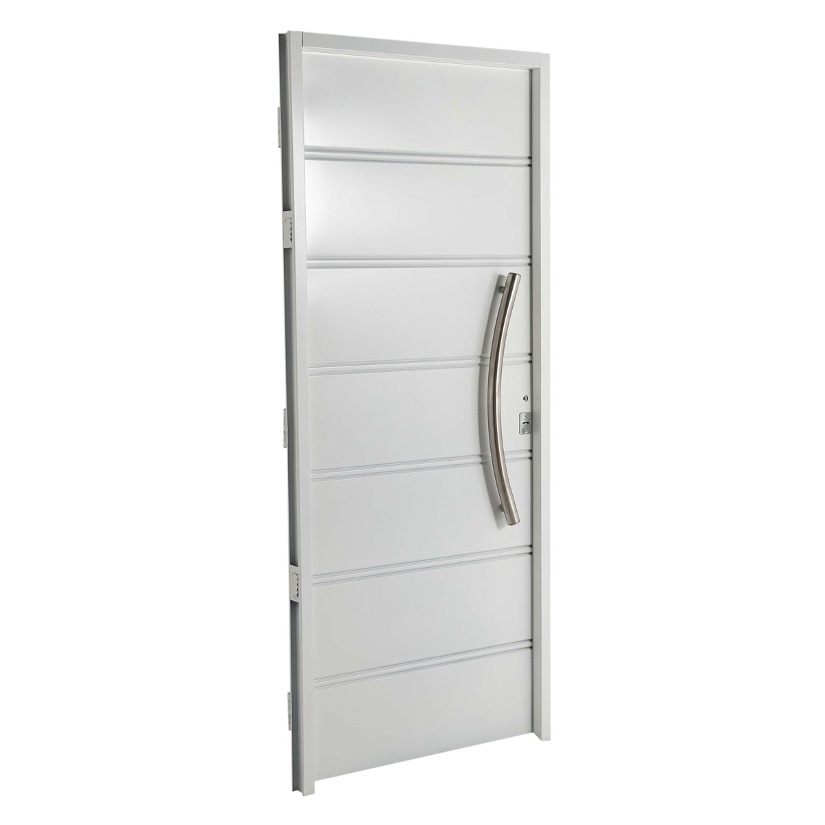 Puerta De Chapa Simple 80x200 Barral Curvo 75 Cm Acero Inoxidable