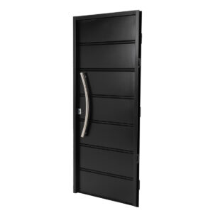 Puerta De Chapa Simple 80x200 Barral Curvo 75 Cm Acero Inoxidable