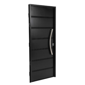 Puerta De Chapa Simple 80x200 Barral Curvo 75 Cm Acero Inoxidable