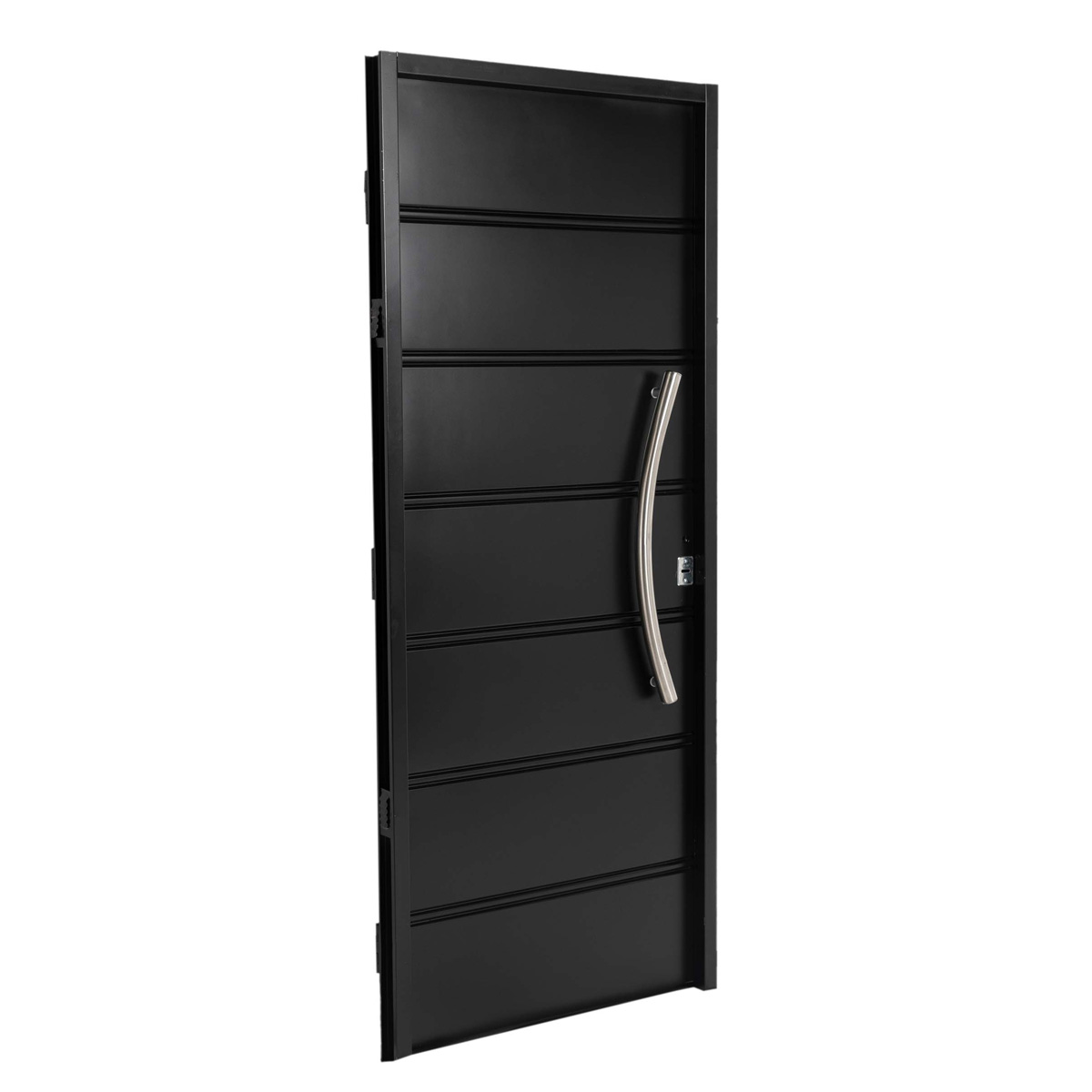 Puerta De Chapa Simple 80x200 Barral Curvo 75 Cm Acero Inoxidable