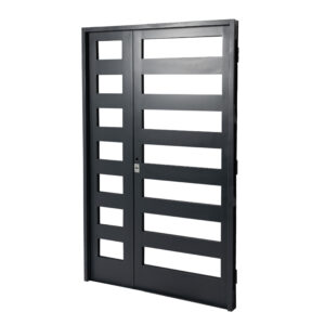 Doble Puerta Vidriada Pesada Doble Chapa 120X2 Patio Cocina A