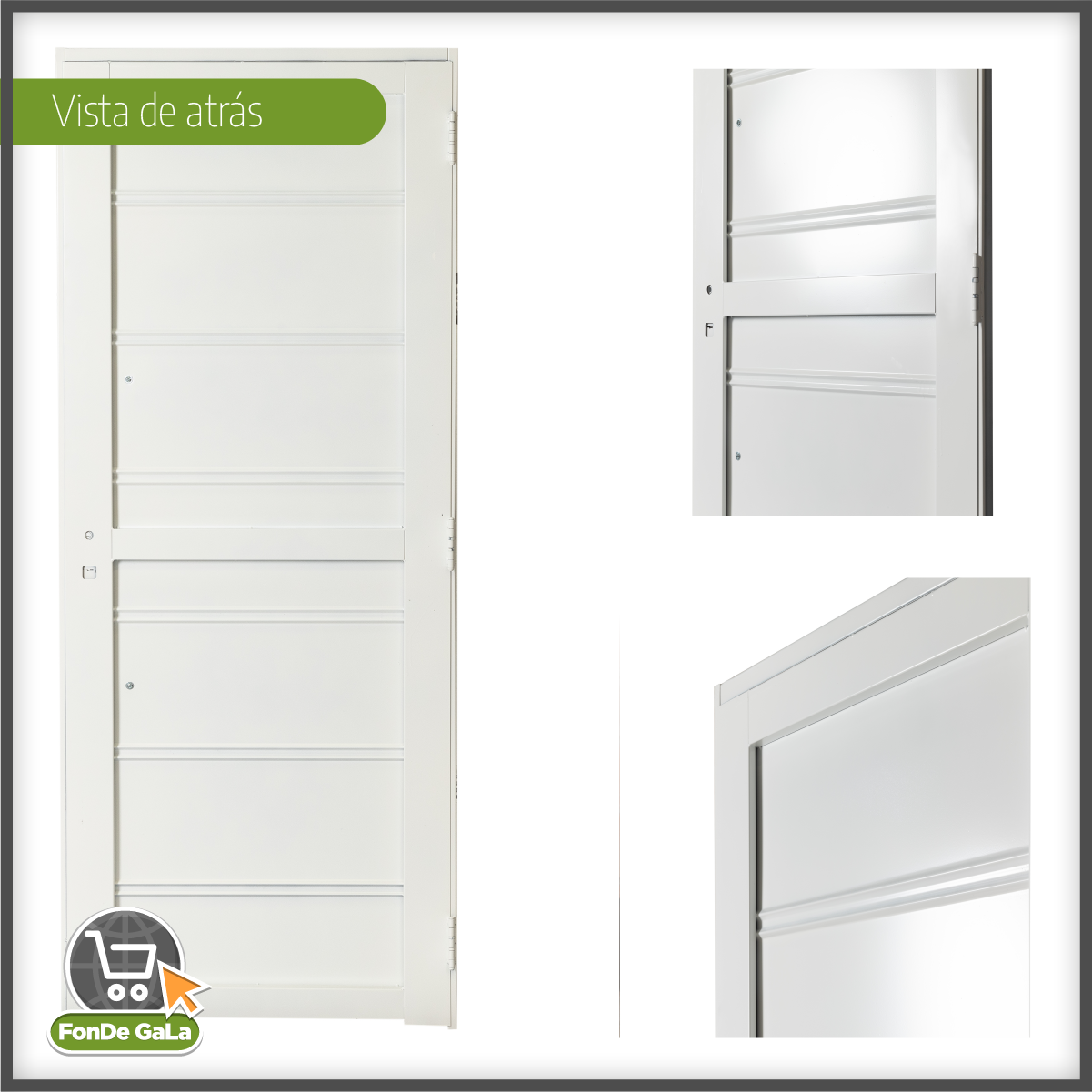 Puerta De Chapa Simple 80x200 Barral Curvo 75 Cm Acero Inoxidable - Imagen 2