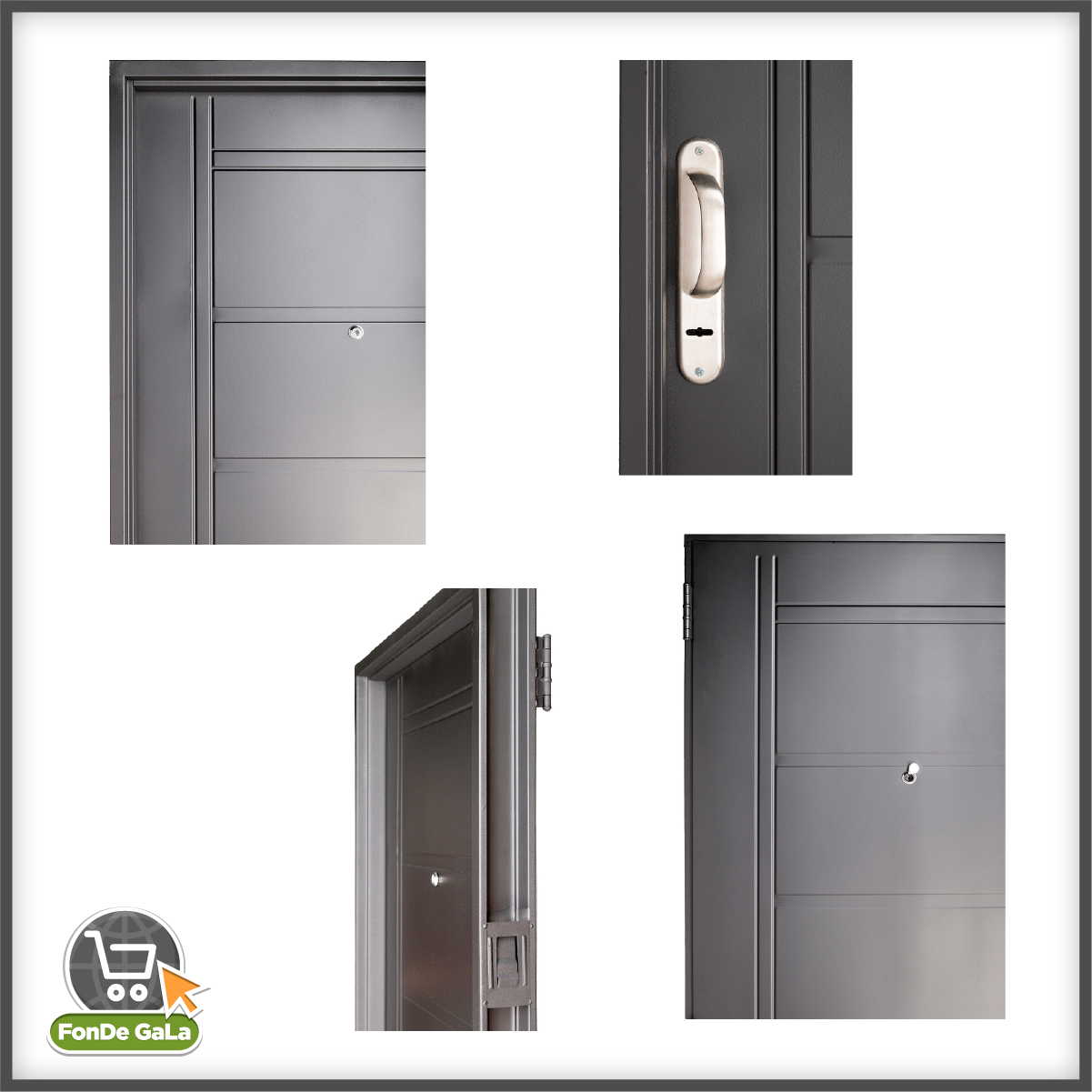 Puerta De Frente De Casa Inyectada Con Manijon De Aluminio D - Imagen 3