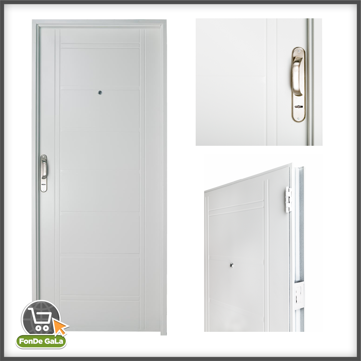 Puerta De Frente De Casa Inyectada Con Manijon De Aluminio A - Imagen 2