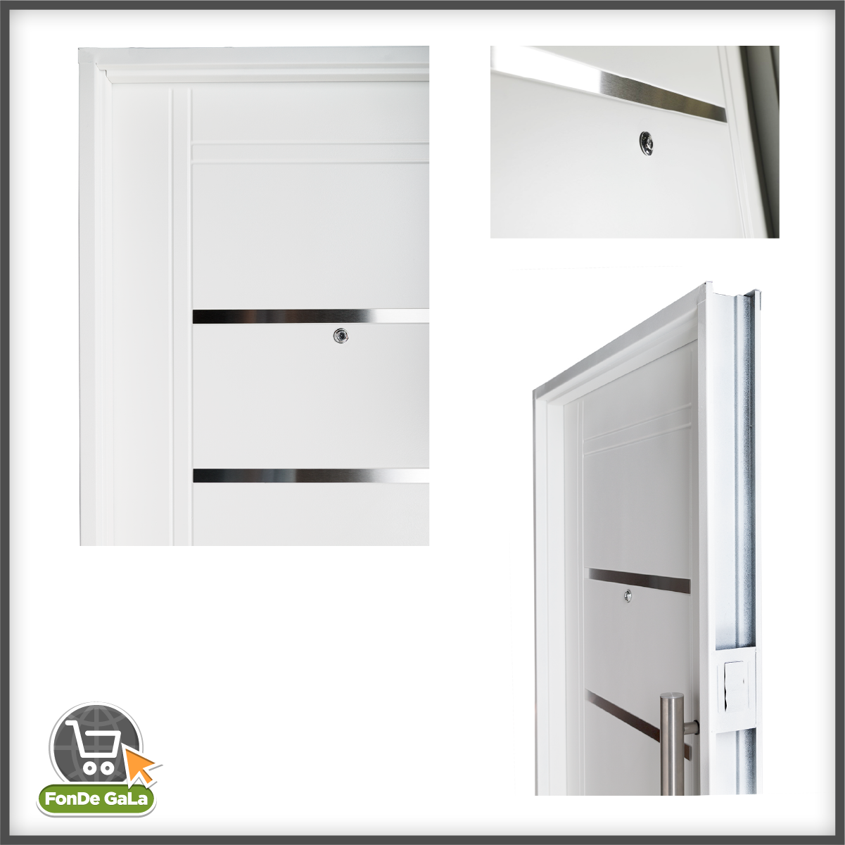 Puerta Doble Chapa Inyectada Barral Rectangular 75Cm A - Imagen 4