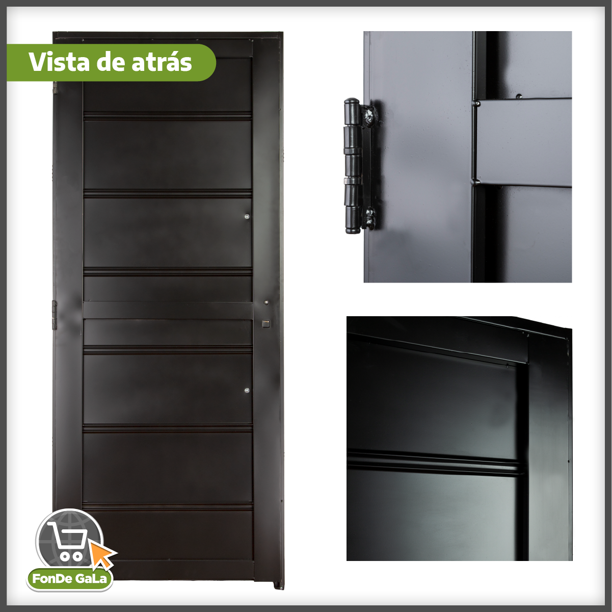 Puerta De Chapa Simple 80x200 Barral Recto 75Cm Acero Inox - Imagen 2